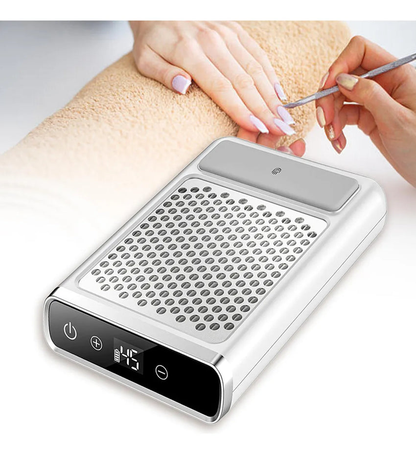 Extractor para manicura marca SML, Aspirador de polvo de uñas profesional inalambrico 80W