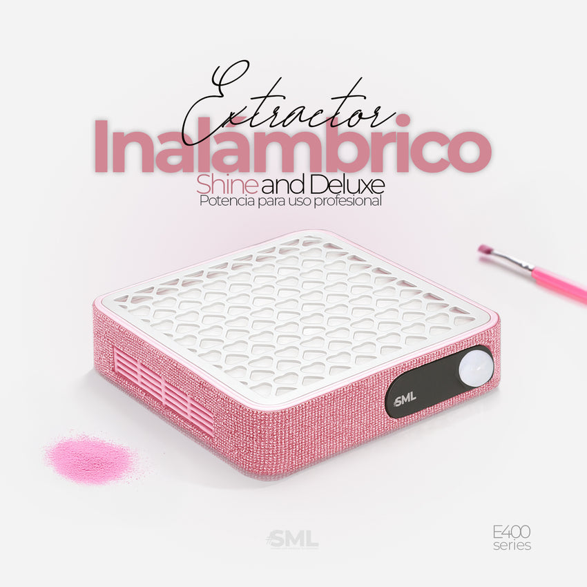 Extractor para manicura marca SML, Aspirador de polvo de uñas profesional inalambrico 60W
