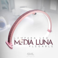 Lámpara Led Media Luna Plegable Colores con Adorno de Piedras