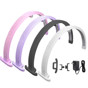 Lámpara Led Media Luna Plegable Colores con Adorno de Piedras